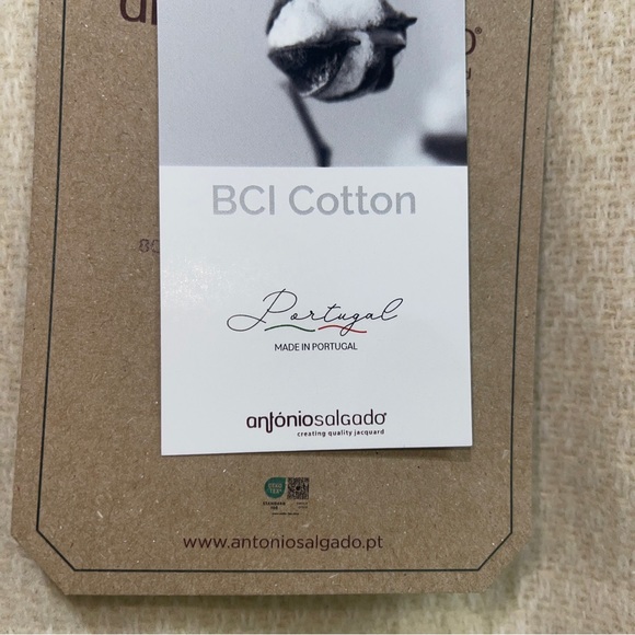 Antonio Salgado Throw Blanket BCI Cotton Blend Colorblock 50x63” Made Portugal - Picture 7 of 12